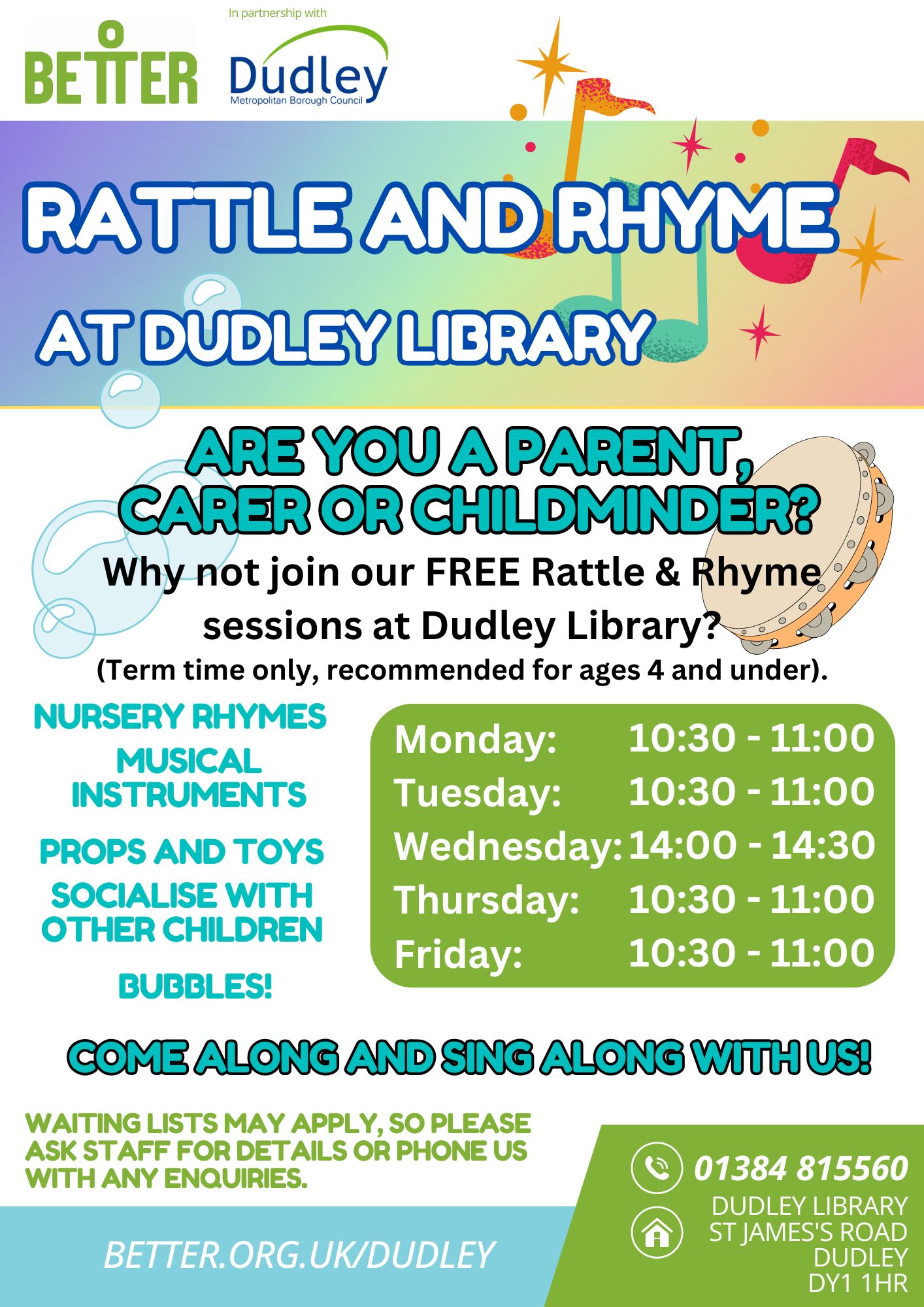 Dudley library rattle and rhyme